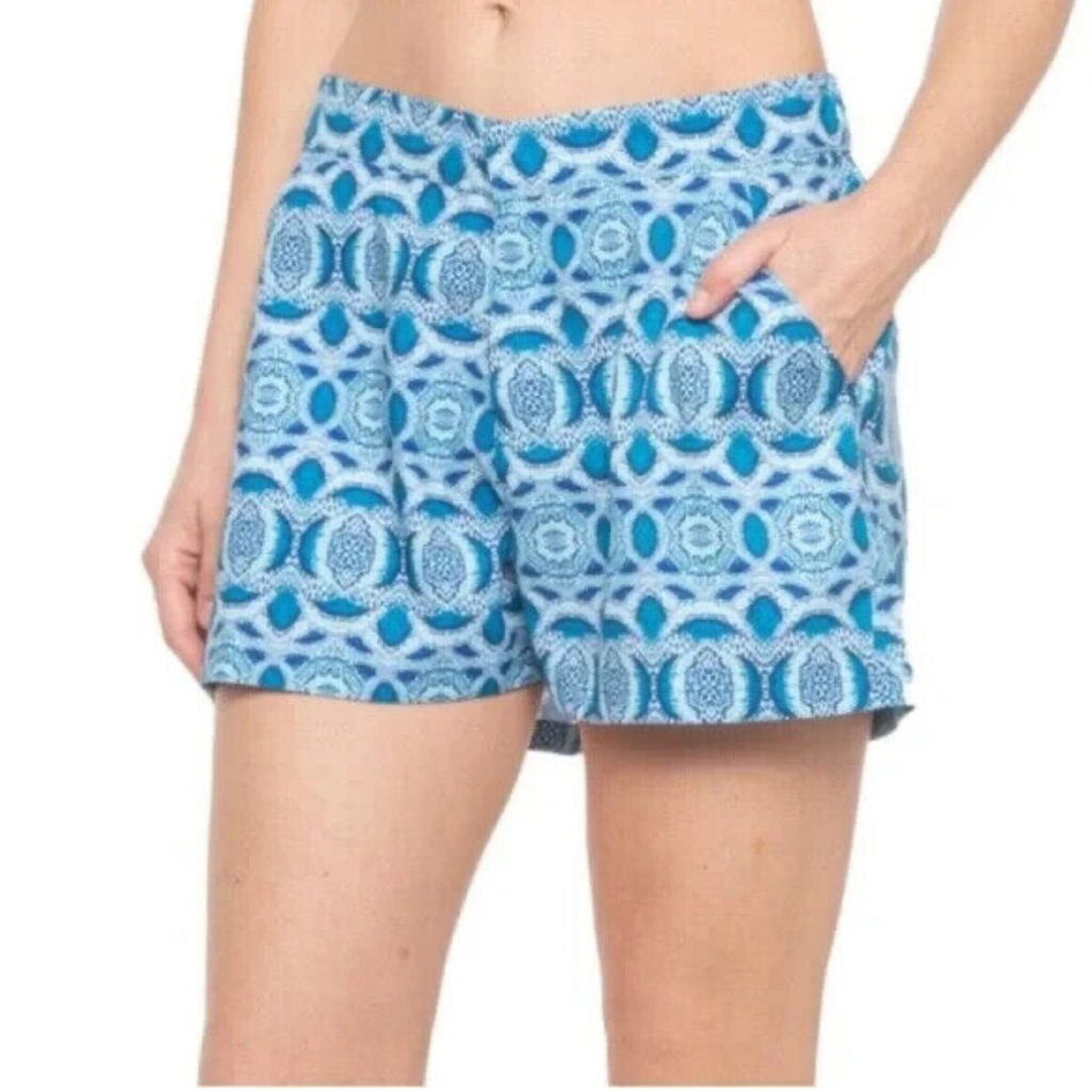 Cabana Life Nwt Upf 50+ Blue Roadmap Boardshorts W/ Pockets Size Xl